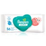 Pampers Sensitive 56 Wipes caps