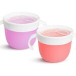 Munchkin 2 Piece Snack Catcher, Pink/Purple